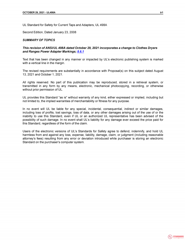 UL 498A PDF UL 498A PDF